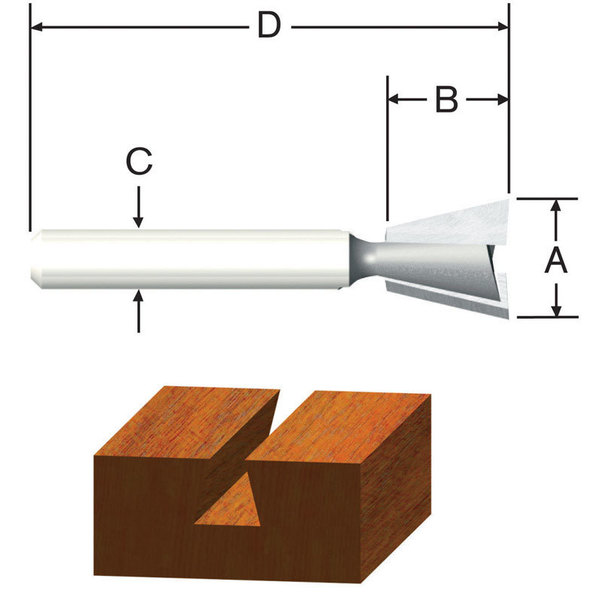 Vermont American ROUTER BIT 1/2"" DOVETAIL 23114